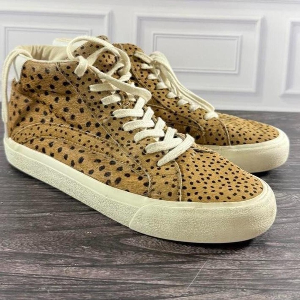 Madewell women's size 8 Brown & tan cheetah print high top sneakers